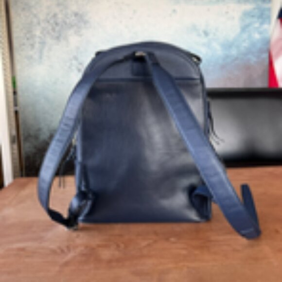 Leather Backpack Ink Blue